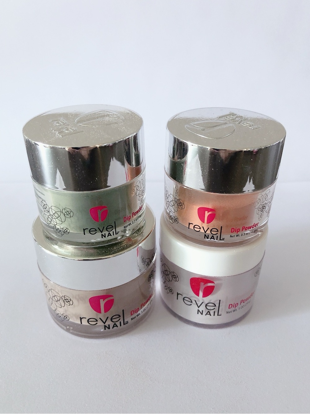 Revel Nail Dip Powder Set Flannel, Samaria, Shady, Spiced manicure pedicure